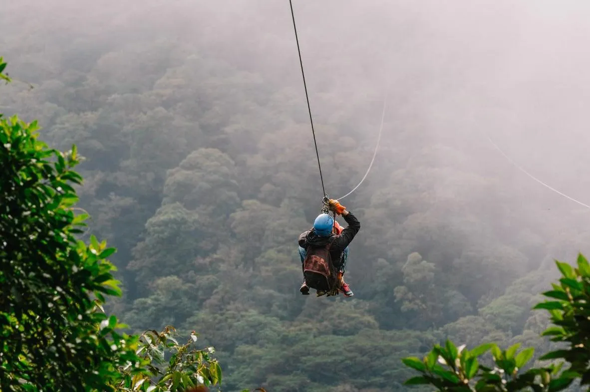 Zip lining adventure in Uganda